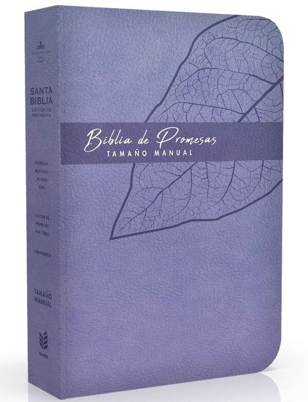 BIBLIA DE PROMESA RVR1960 / TAMAÑO MANUAL / PIEL ESPECIAL / LAVANDA