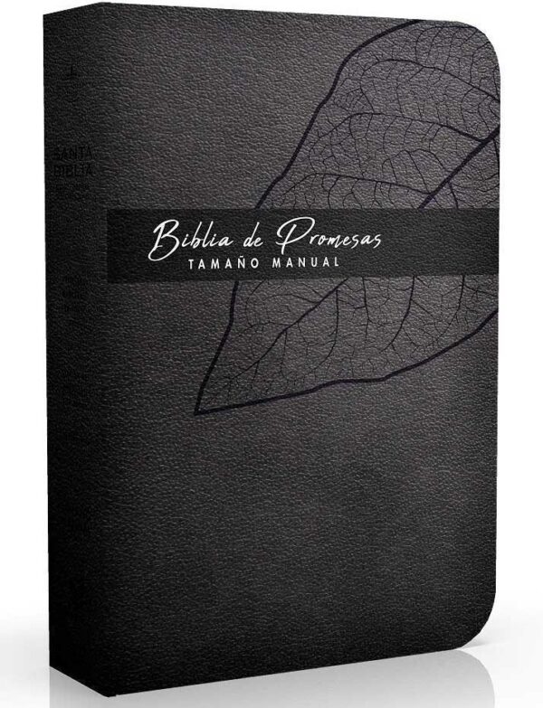 BIBLIA DE PROMESAS RVR 1960 LETRA GRANDE TAMAÑO MANUAL PIEL ESPECIAL NEGRA