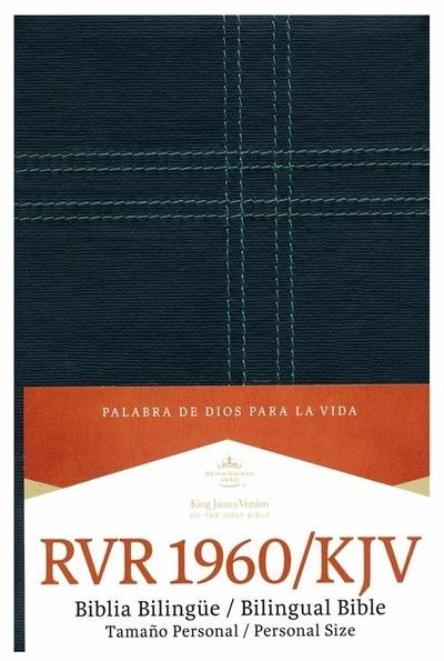 RVR 1960/KJV BIBLIA BILINGÜE TAMAÑO PERSONAL, NEGRO IMITACIÓN PIEL