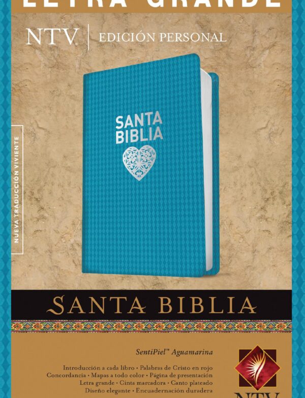 BIBLIA NTV, EDICIÓN PERSONAL, LETRA GRANDE TURQUESA
